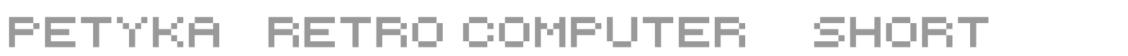 Petyka - Retro Computer___SHORT font preview